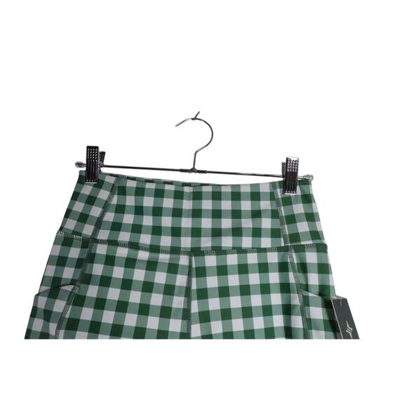 New Tuckernuck Women's Green Gingham Biker Shorts Size S Activewear 1868-22 - Picture 4 of 7